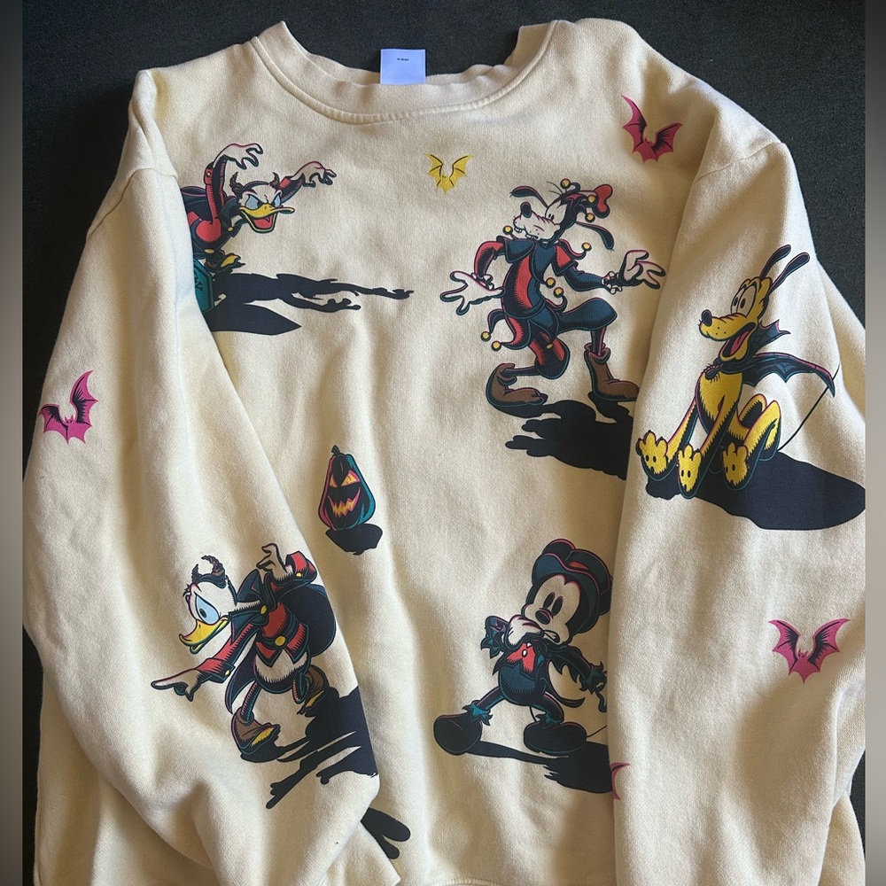 Disney Cream Graphic Men's Crewneck Sweater - Picture 4 of 5